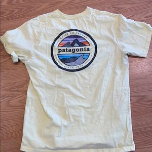 Patagonia yellow t shirt